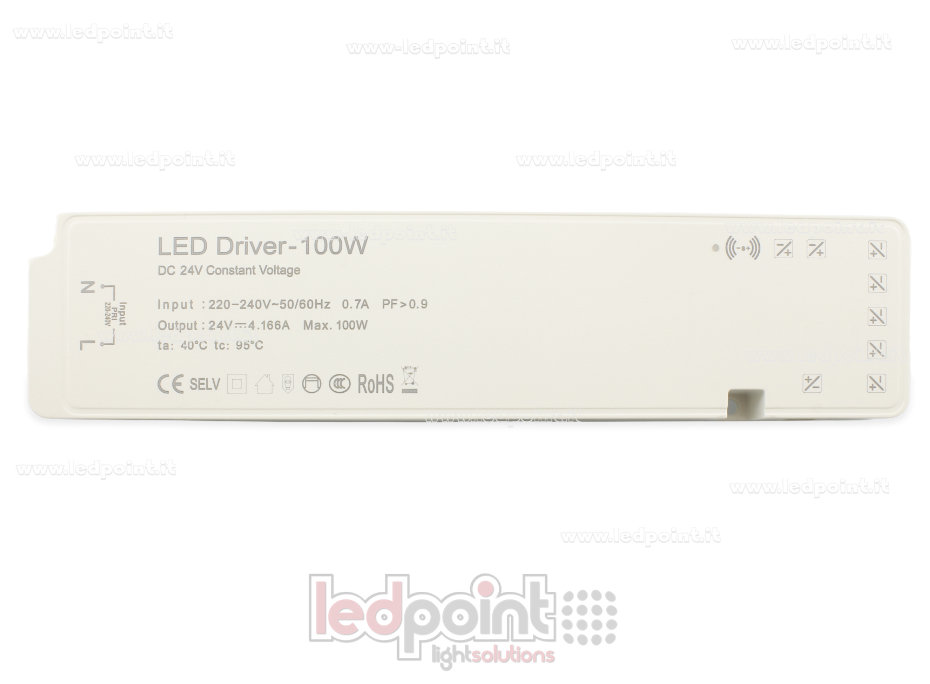100W 24V Slim Power Supply with Terminal Block for Sensors