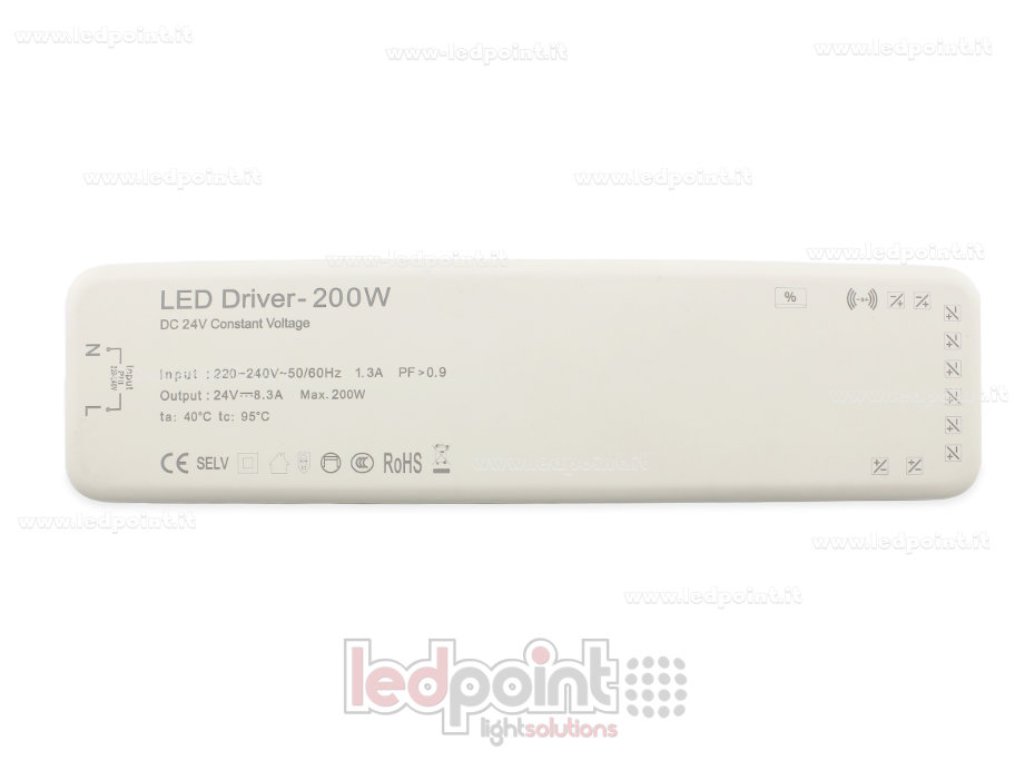 200W 24V Slim Netzteil mit Klemmleiste für Sensoren