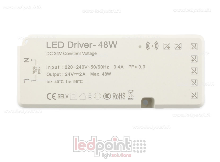 48W 24V Slim Netzteil mit Klemmleiste für Sensoren