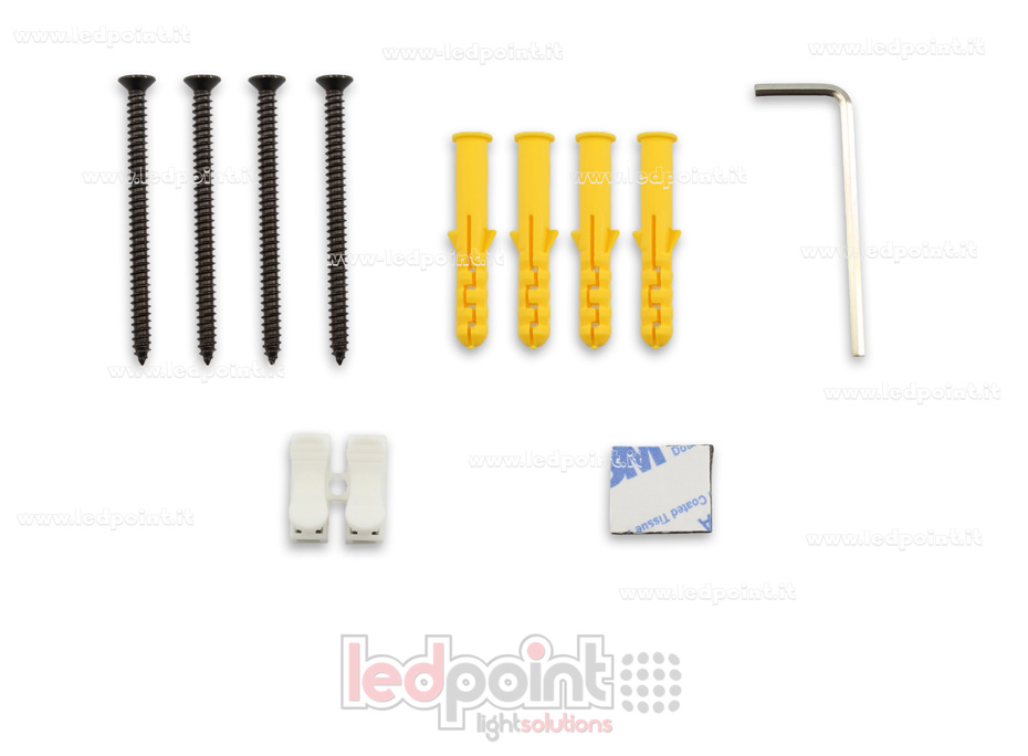 Nastro profilo flessibile in plastica rafforzata nero per strisce led, 10m Nastro profilo flessibile in plastica rafforzata nero per strisce led, 10m