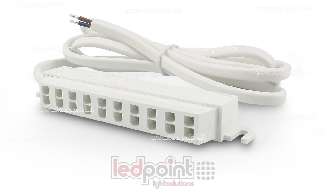 Presa rapida multipla a 10 uscite grandi con cavo alimentazione, max 30V/10A (3A per uscita) Presa rapida multipla a 10 uscite grandi con cavo alimentazione, max 30V/10A (3A per uscita)