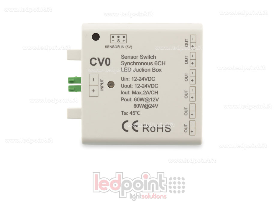 6ch 60W 12V-24V dimmer interface with sensor input 6ch 60W 12V-24V dimmer interface with sensor input