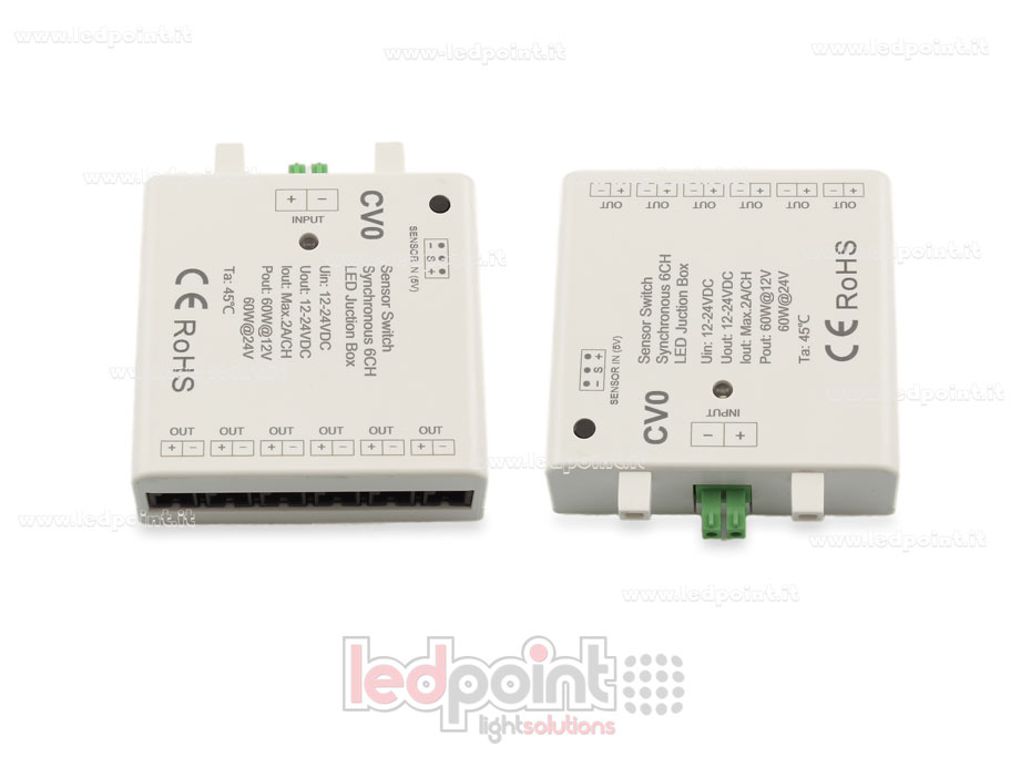 6ch 60W 12V-24V dimmer interface with sensor input 6ch 60W 12V-24V dimmer interface with sensor input