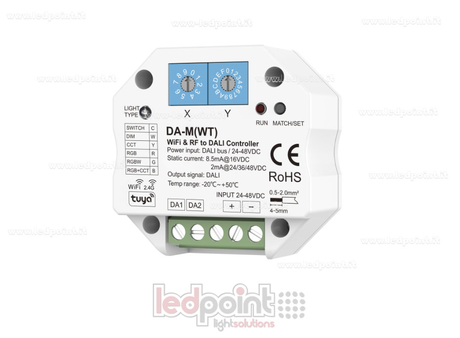 Convertitore da Wifi e RF a DALI-2 master, 4ch, 24V DC RF2.4GHz
