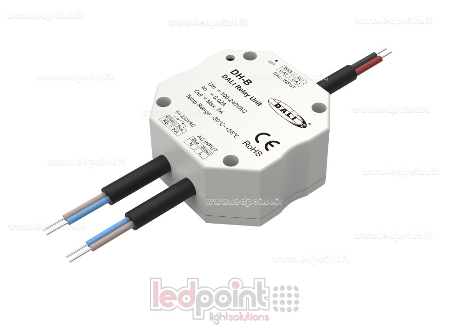 DALI relay, 1 channel, 8A, 100-240VAC DALI relay, 1 channel, 8A, 100-240VAC