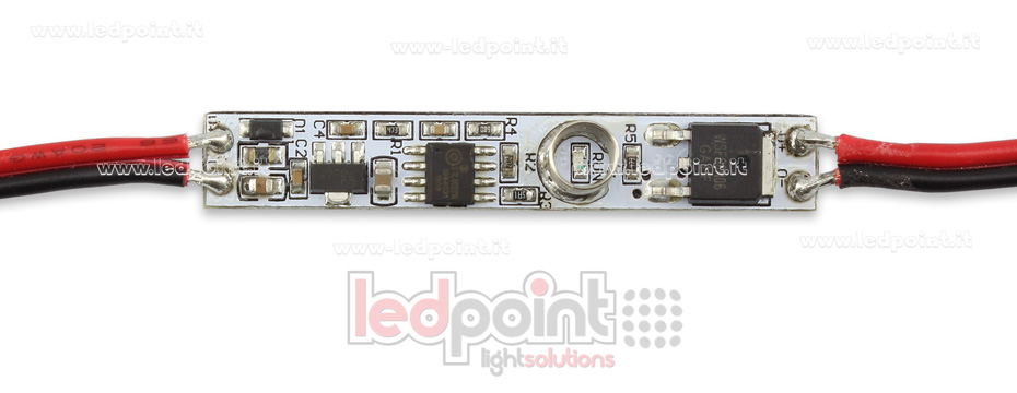 Dimmer Mini Touch monocromatico con funzione di memoria 12/24V, 1chx3A