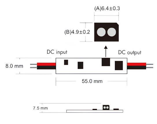 12-24V 1ch 4A Ein/Aus Türsensor für Aluminiumprofil 12-24V 1ch 4A Ein/Aus Türsensor für Aluminiumprofil