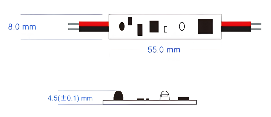 Dimmer-Sensor mit Handbewegung, zur Montage am Profil, 5–24V, 1 Kanal 4A

