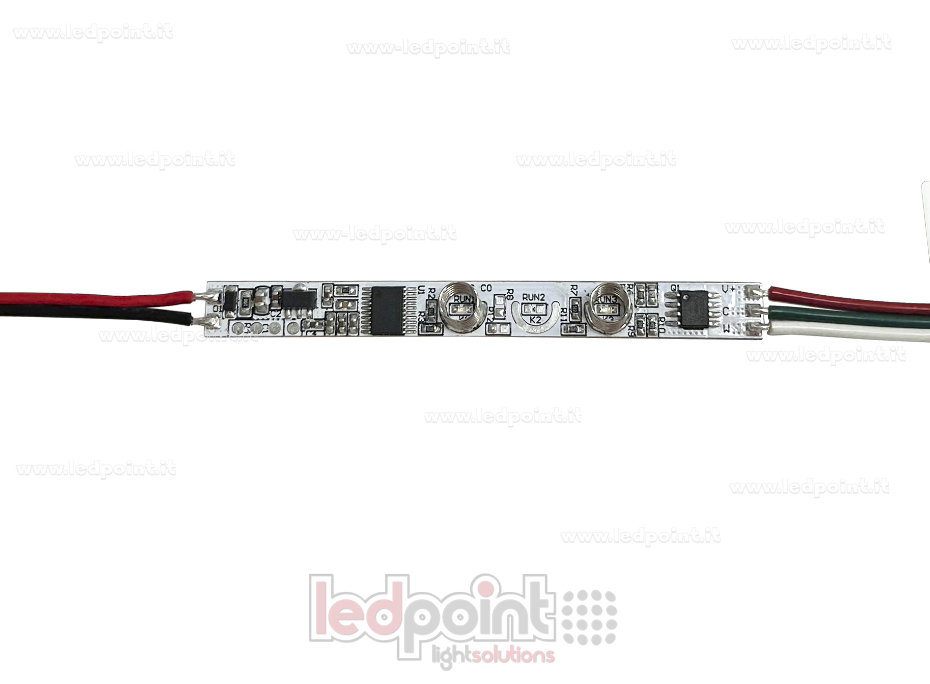 Mini-Touch-CCT-Controller mit 2 Tasten und Speicherfunktion, 5/24 V DC, 2 A Mini-Touch-CCT-Controller mit 2 Tasten und Speicherfunktion, 5/24 V DC, 2 A