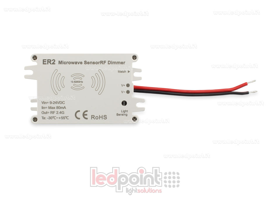 Remote control and motion sensor with dimmer for Skydance controllers, 9-24V