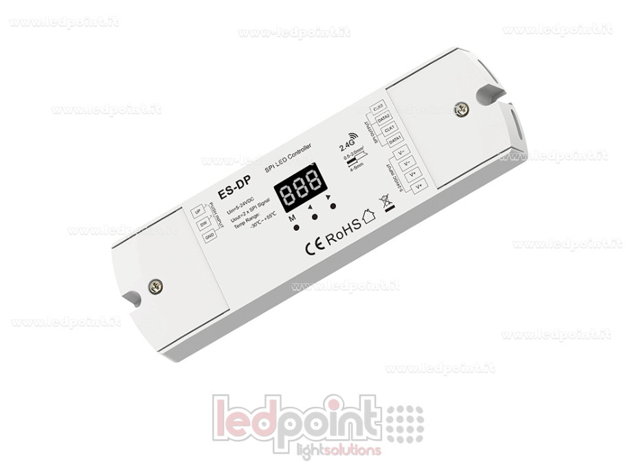 Controller SPI a doppio pulsante 5-24VDC, 15A Controller SPI a doppio pulsante 5-24VDC, 15A