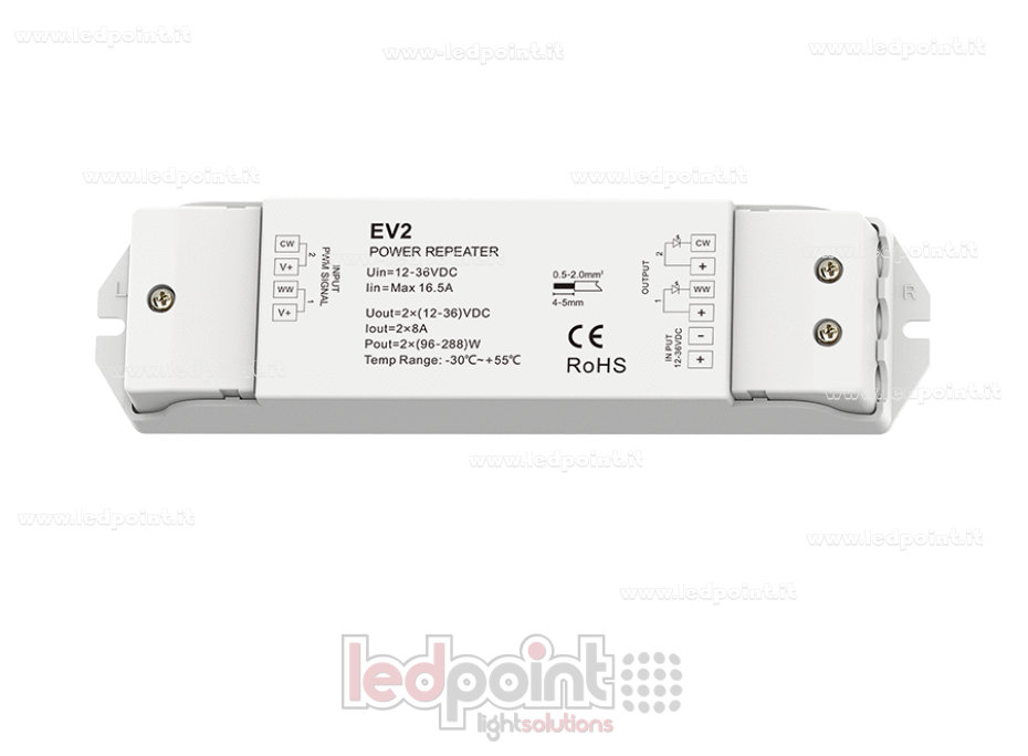 English: CCT Amplifier, 2 channels x 8A, 12-36V English: CCT Amplifier, 2 channels x 8A, 12-36V