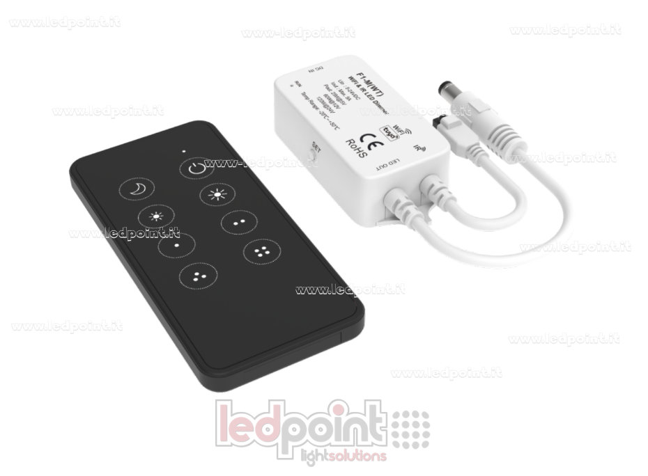 WLAN-Steuerungs-Dimmer-Set für einfarbige LED-Streifen, 1 Kanal * 5 A, 5–24 VDC