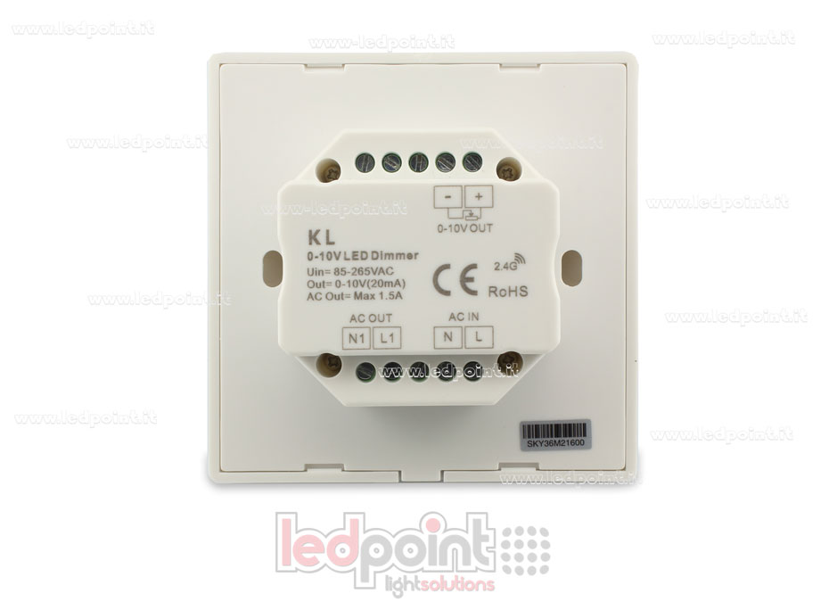 Dimmer da parete a rotella 0-10v e telecomando RF, 86*86mm Dimmer da parete a rotella 0-10v e telecomando RF, 86*86mm