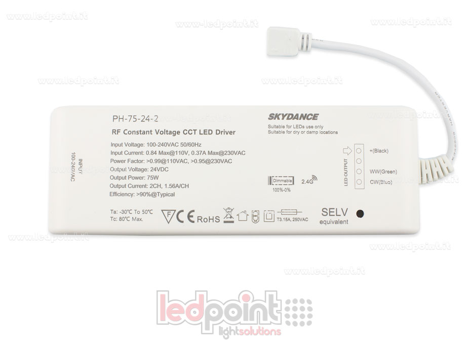 Netzteil 75W 24V, 2 Kanäle, Wireless SkyDance