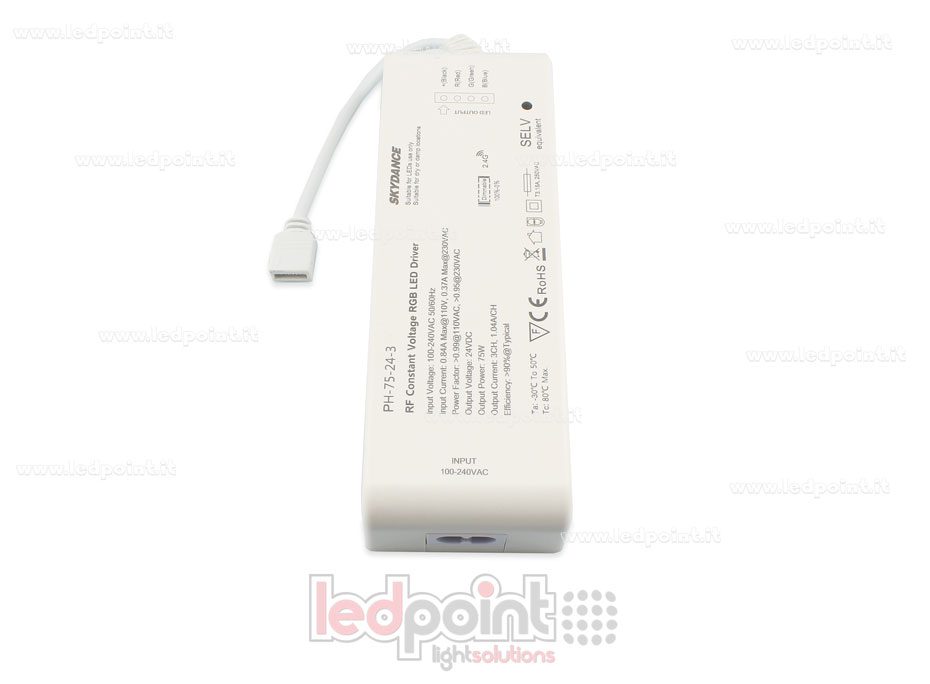 Alimentatore 75W 24V, 3 canali, RF Wireless SkyDance