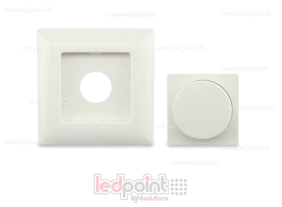 86x86mm monochromatic wall remote with rotary control for single zone RF2.4G