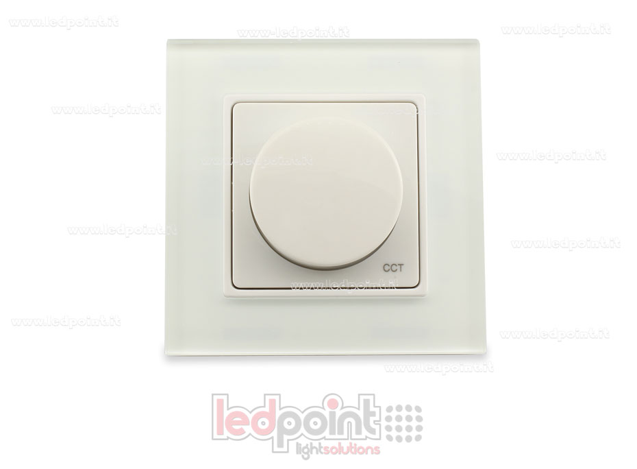 86x86mm glass wall mounted single zone CCT remote control RF2.4G with knob