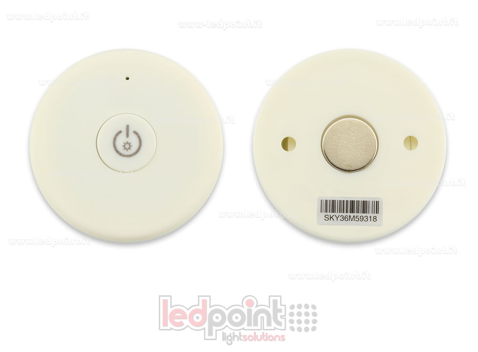 Einfarbige RF 2.4G weiße Fernbedienung mit Magnet und Löchern zum Anschrauben Einfarbige RF 2.4G weiße Fernbedienung mit Magnet und Löchern zum Anschrauben