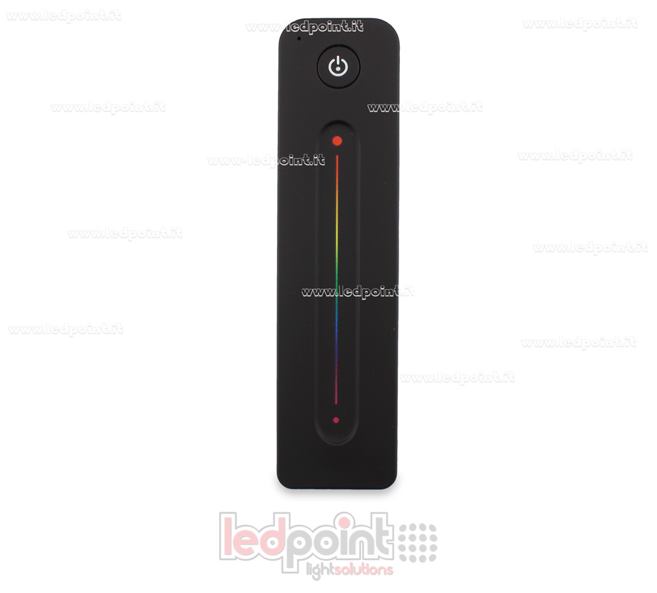 Telecomando RGB con cursore touch, monozona, nero con magnete sul retro, RF2.4G