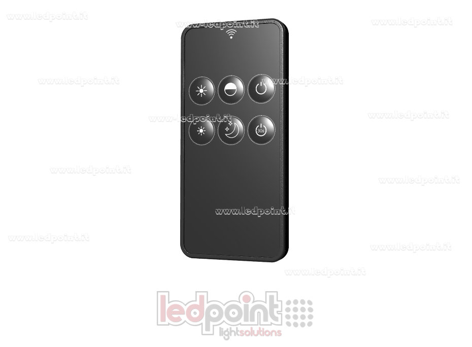 6-Key Single Color Remote Control, 1-Zone 2.4G RF, Black 6-Key Single Color Remote Control, 1-Zone 2.4G RF, Black
