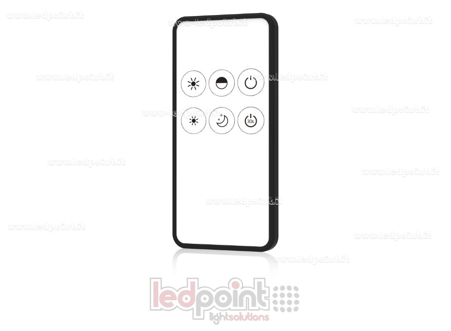 6-Tasten-Fernbedienung einfarbig, 1 Zone 2,4G RF, weiß 6-Tasten-Fernbedienung einfarbig, 1 Zone 2,4G RF, weiß