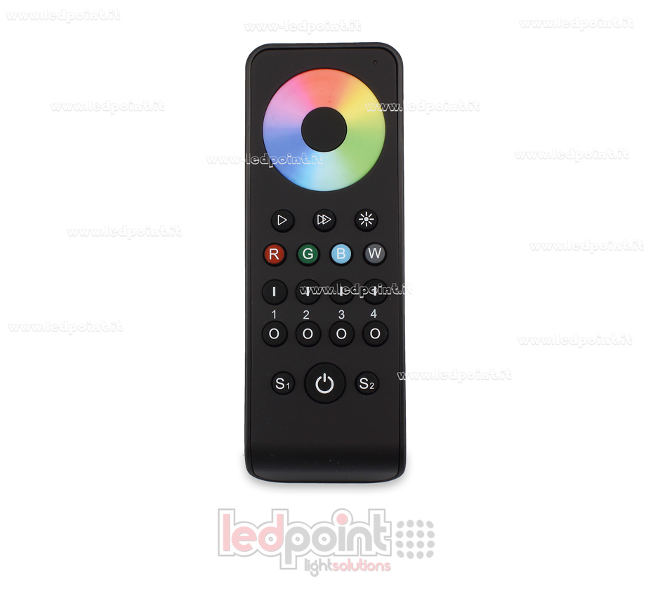 4 Zonen RGB/RGBW schwarze Fernbedienung mit Magnet, RF2.4G 4 Zonen RGB/RGBW schwarze Fernbedienung mit Magnet, RF2.4G