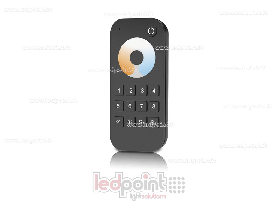 RF CCT remote control, 8 zones, 2 scenes, battery-powered, RF 2.4GHz
RF CCT remote control, 8 zones, 2 scenes, battery-powered, RF 2.4GHz