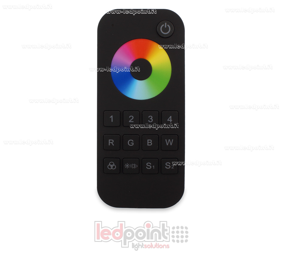 RGB/RGBW 4 zones, 2 scenes, black remote control RF2.4G RGB/RGBW 4 zones, 2 scenes, black remote control RF2.4G