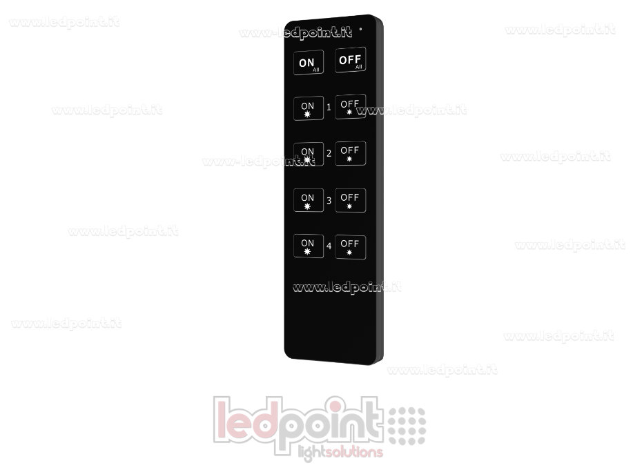 Telecomando nero monocromatico 4 zone RF2.4G