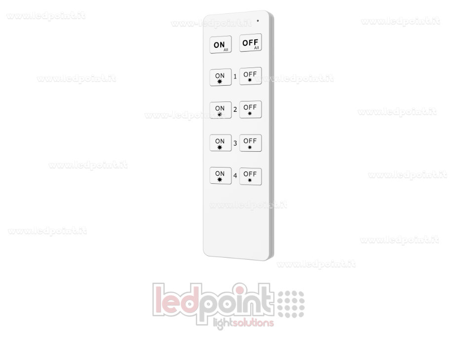 White monochrome remote control 4 zones RF2.4G