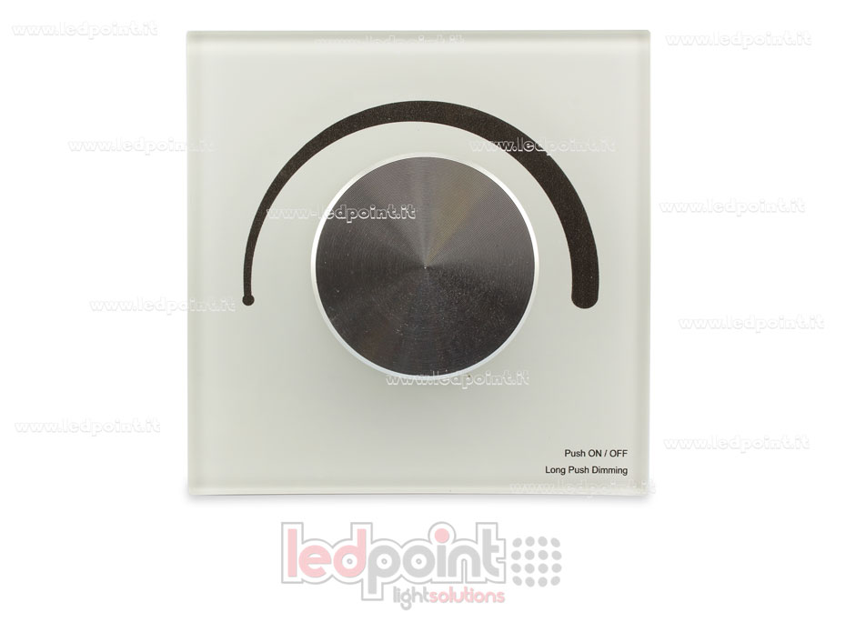 White Triac wall-mounted remote control dimmer 86x86mm wheel, 1ch*1.2A White Triac wall-mounted remote control dimmer 86x86mm wheel, 1ch*1.2A