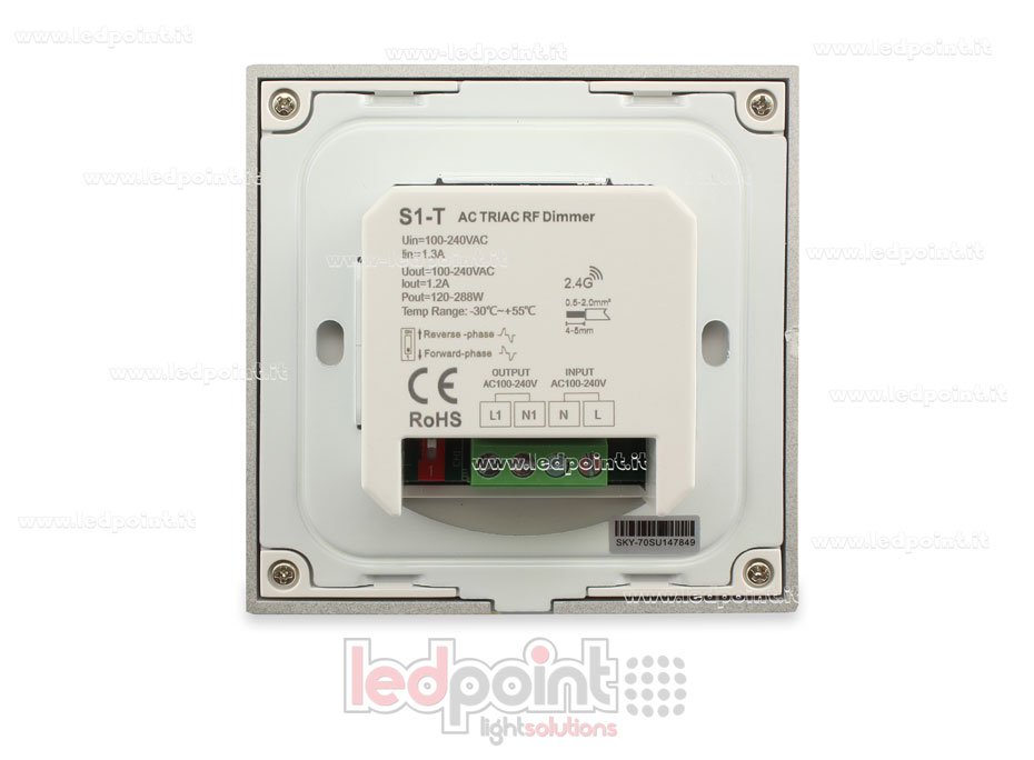 Controller monocromatico touch triac 100/230V, RF 2.4G