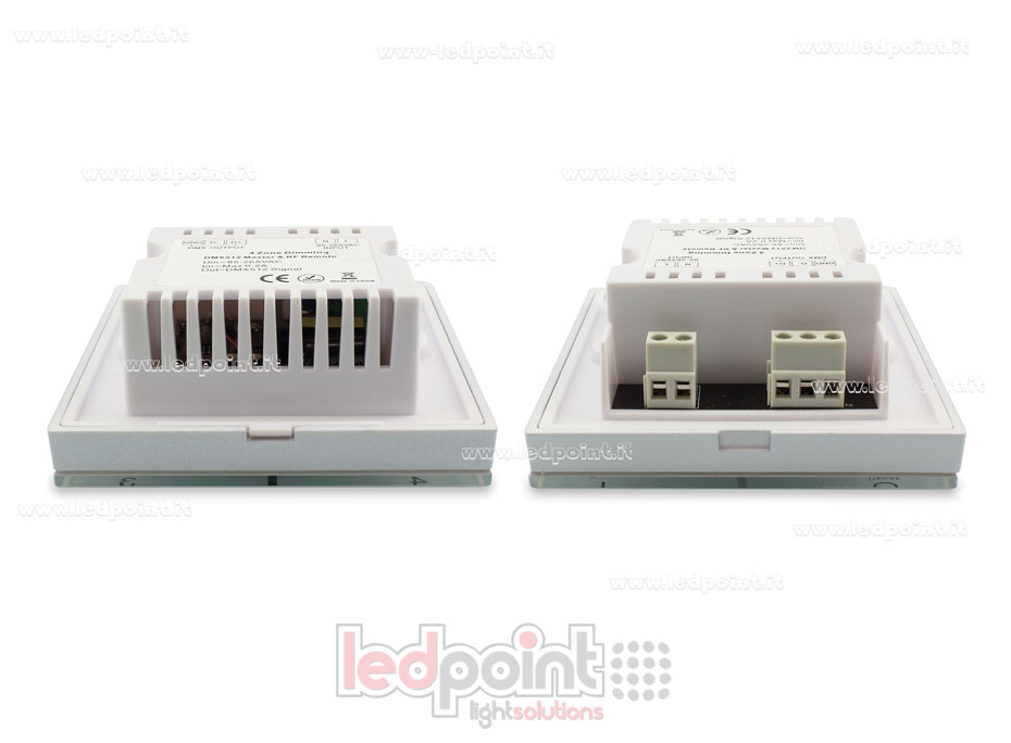 Master DMX und Fehrnbedienung für Wandbox Einfarbig 4 Bereiche 3 Szenen 86x86 RF2.4G