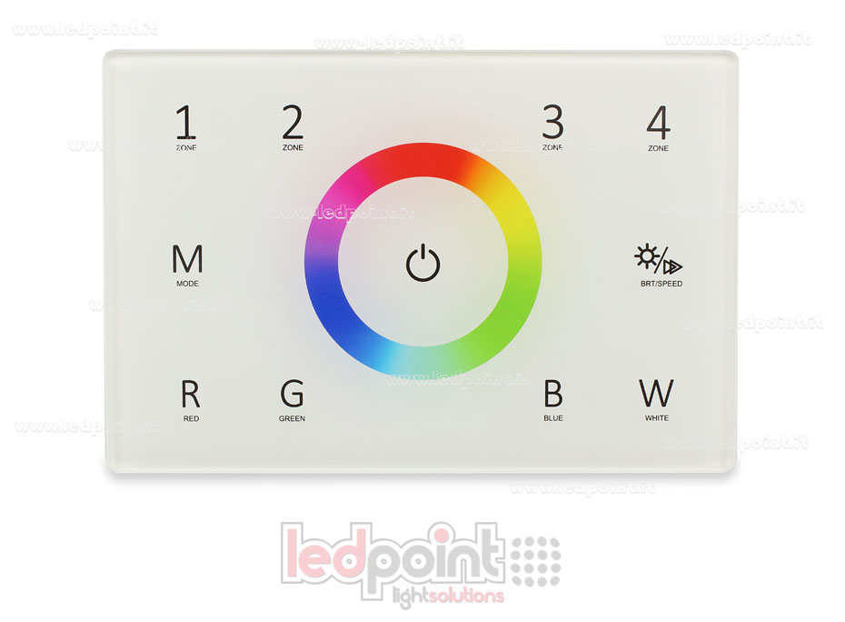 RGBW Weiß Masterfernbedienung für Wand 4 Zonen RF2.4G + DMX512 120*80 pro Karton 503