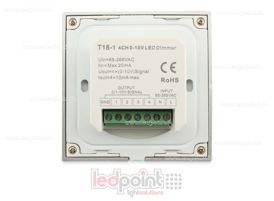 4 zones dimmer 0-10V wall remote control RF2.4G