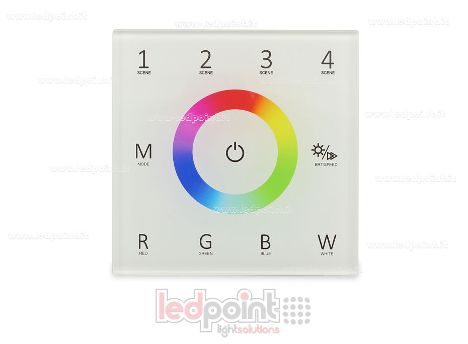 12-24V RGBW RF 86x86mm white wall controller and remote control 12-24V RGBW RF 86x86mm white wall controller and remote control