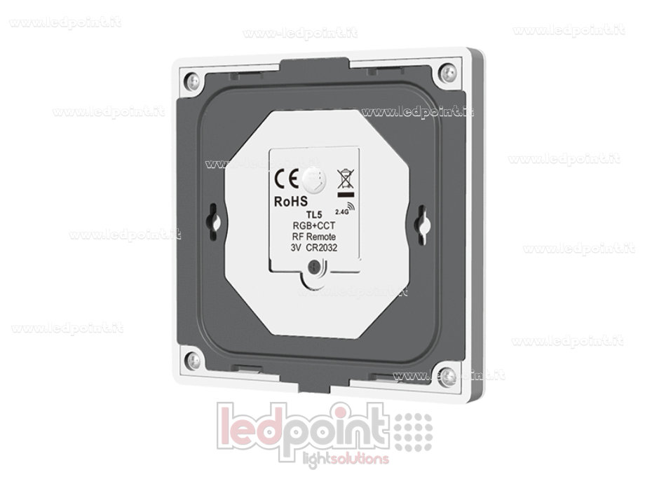 Telecomando da parete RGB + CCT a batteria, bianco, 4 zone RF2.4G Telecomando da parete RGB + CCT a batteria, bianco, 4 zone RF2.4G