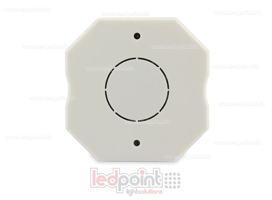 Ricevitore dimmer monocromatico con pulsante per scatola di derivazione a muro, 1CH*4A/8A 12-48VDC, RF 2.4G con curva dimming e frequenza PWM selezionabile Ricevitore dimmer monocromatico con pulsante per scatola di derivazione a muro, 1CH*4A/8A 12-48VDC, RF 2.4G con curva dimming e frequenza PWM selezionabile