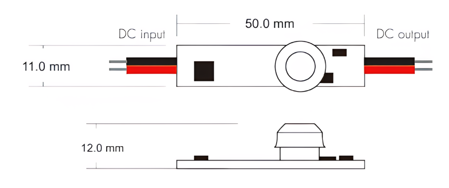 Sensore di movimento PIR on/off, per installazione su profilo, 12-24V, 1ch 3A Sensore di movimento PIR on/off, per installazione su profilo, 12-24V, 1ch 3A