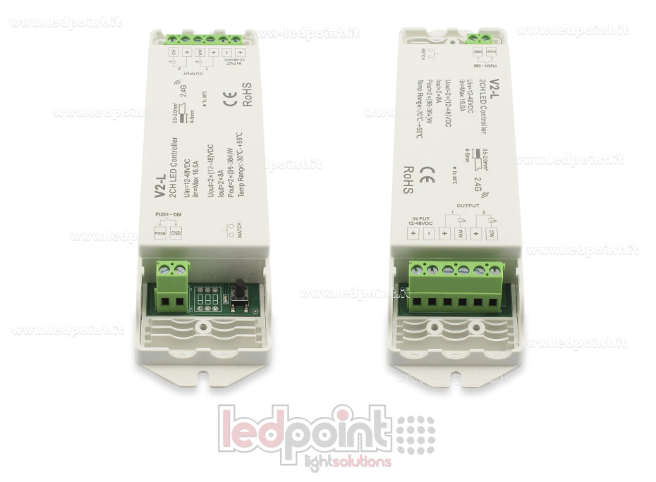 CCT Kontroller 12-48V, 2ch*8A, RF 2.4G