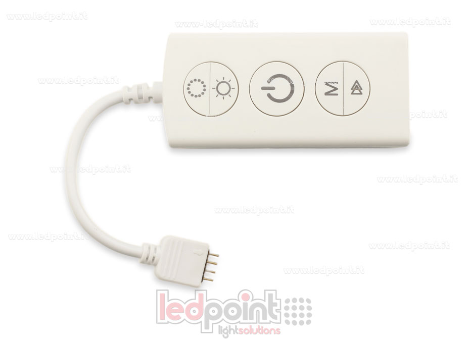 RGB Dimmerempfänger mit 3 Tasten 5/24 V, 1 Kanal*5 A, Tuya App und RF 2,4 G