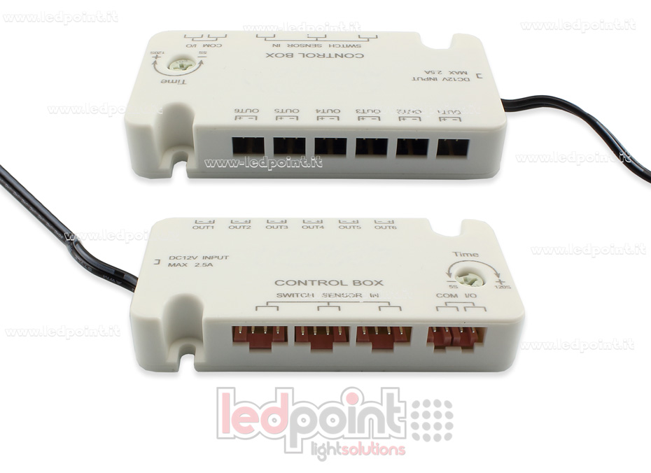 Control box for LEDstrips sensor input, 12V, max 2.5A STP-BOX-12 Control box for LEDstrips sensor input, 12V, max 2.5A STP-BOX-12