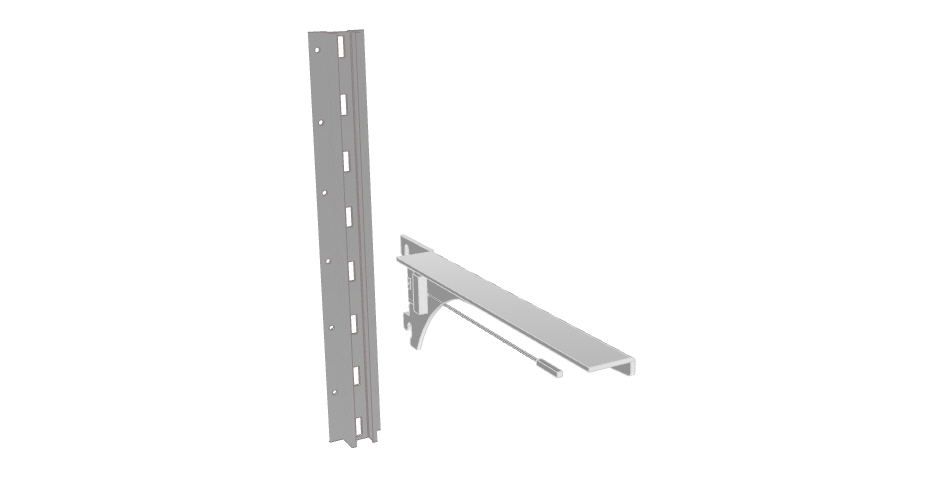 Pair of white shelf arms Pair of white shelf arms