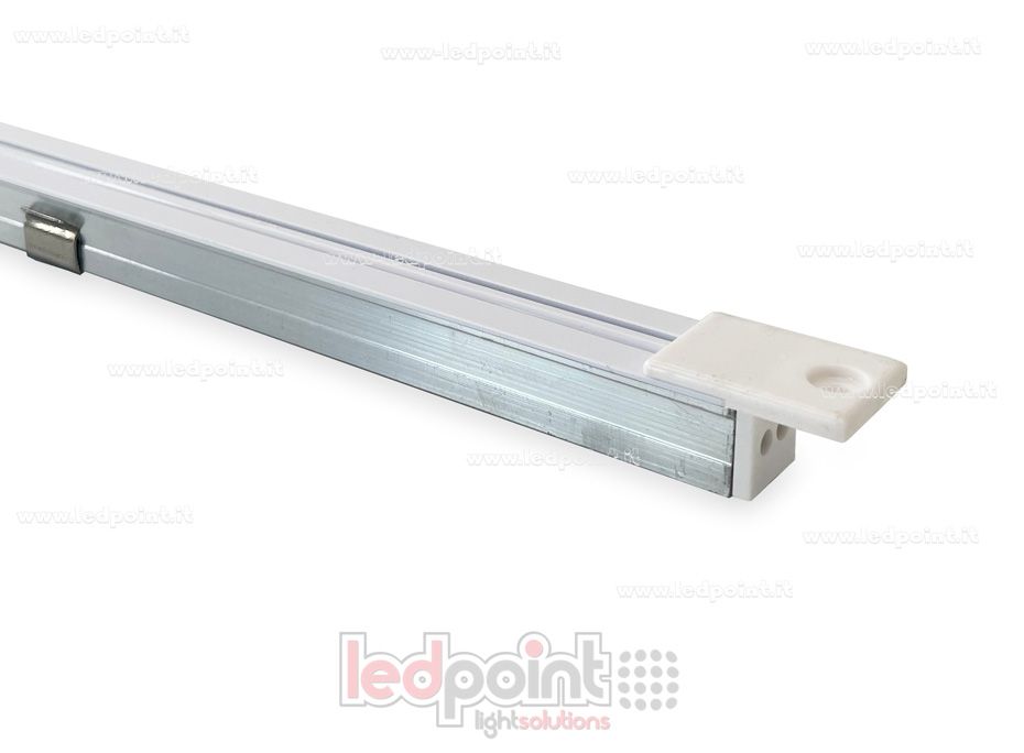 White external electrified rail, 1,2m long with 1m cable White external electrified rail, 1,2m long with 1m cable