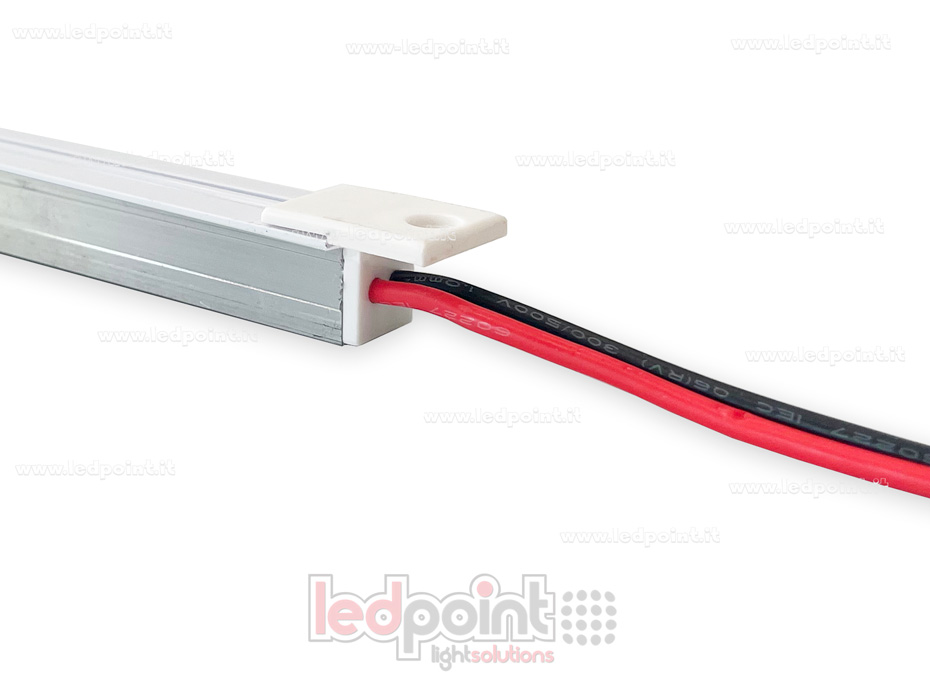 White external electrified rail, 1,2m long with 1m cable White external electrified rail, 1,2m long with 1m cable