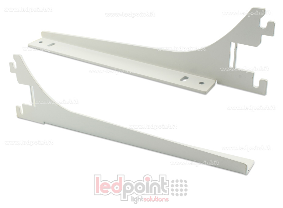 Pair of white shelf arms Pair of white shelf arms