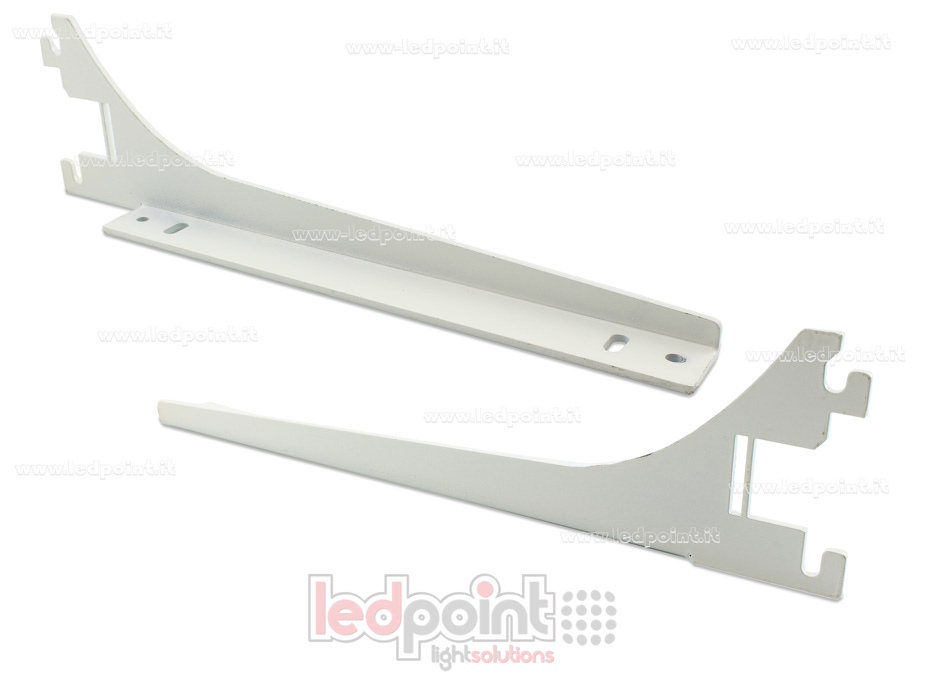 Pair of white shelf arms Pair of white shelf arms