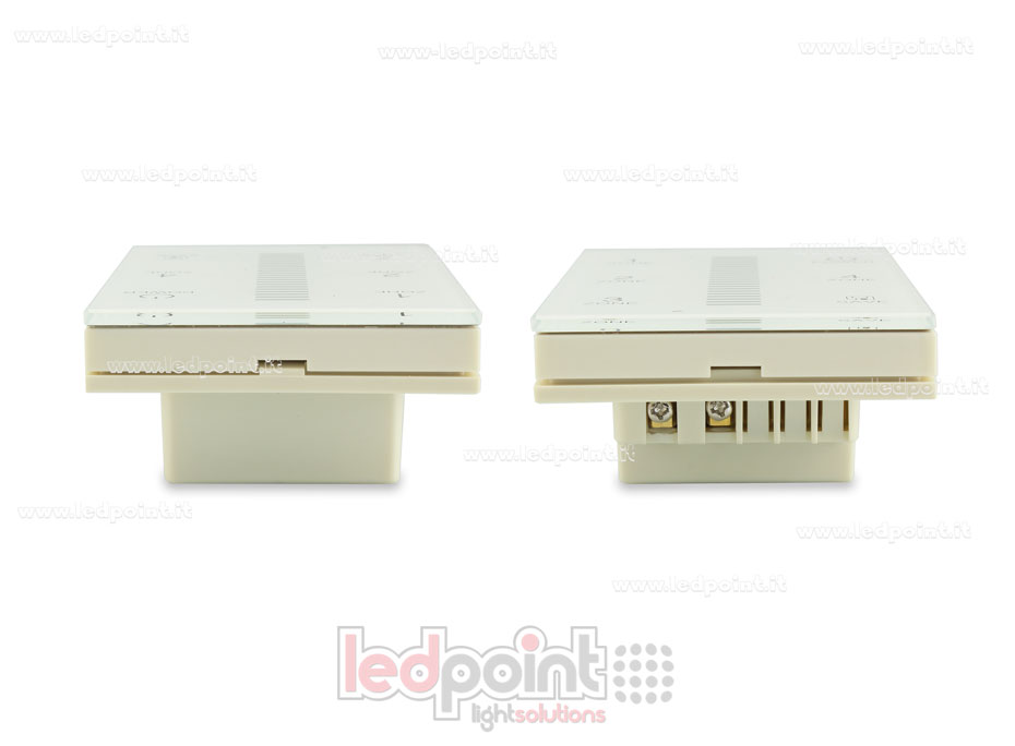 Wall touch monochromatic remote 4 zones 1 scene RF 2,4 GHz (100-277V AC) for ZigBee technology