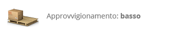L'articolo è normalmente disponibile a magazzino in quantità limitate. Si tratta di prodotti particolari con piccoli volumi di vendita. Viene riordinato sempre in piccole quantità e potrebbe anche essere dismesso una volta terminato in quanto poco richiesto. stock e disponibilità limitati